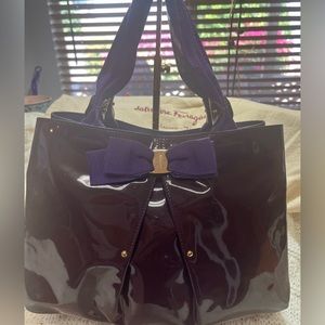 Salvatore Ferragamo Purple Patent Leather Miss Vara Selene Tote
